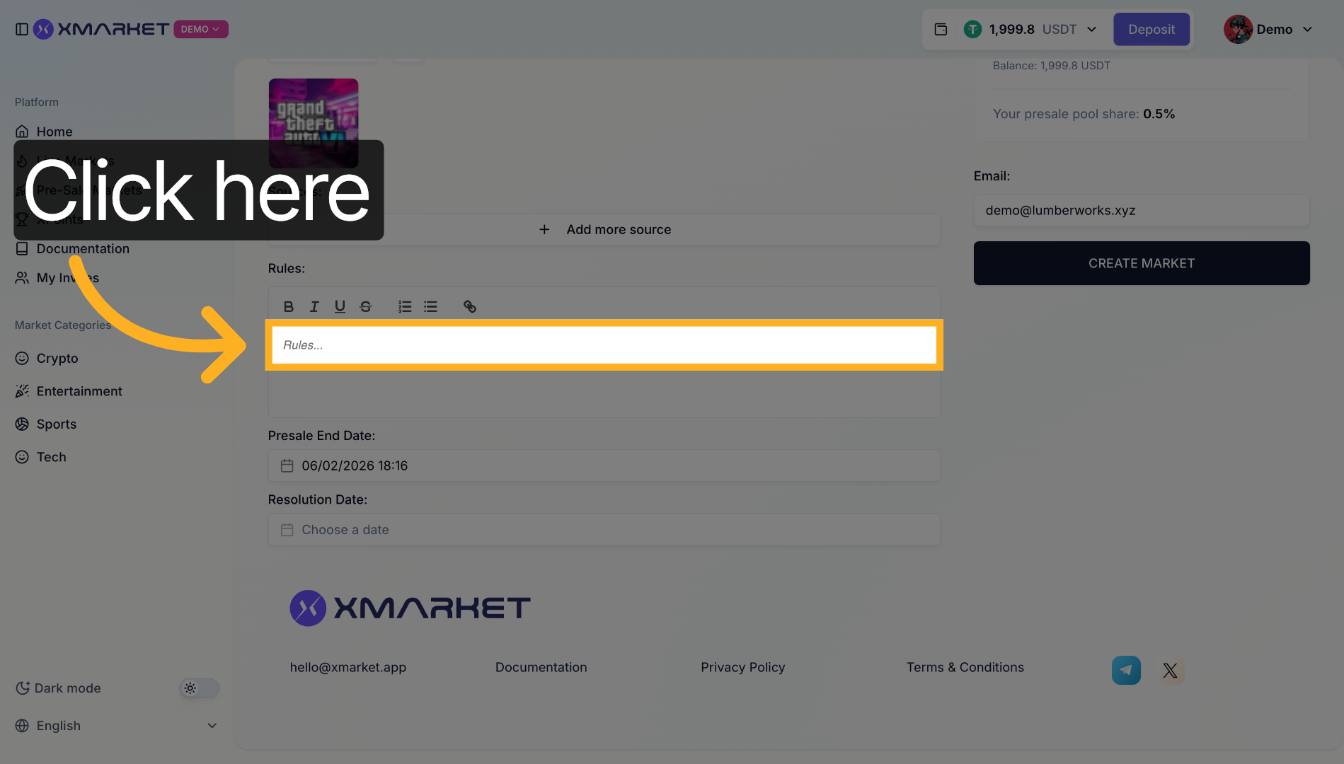 Rules and resolution criteria editor